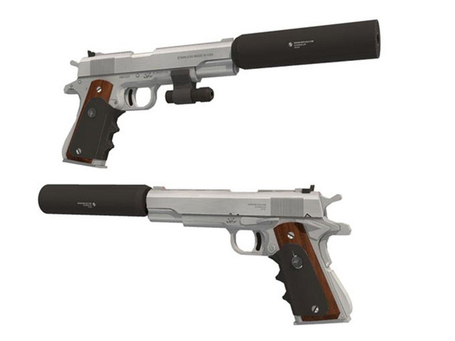 Model papierowego pistoletu 3D Handmade Killer - Silverballer 45 ACP - Papercraft - Wianko - 3