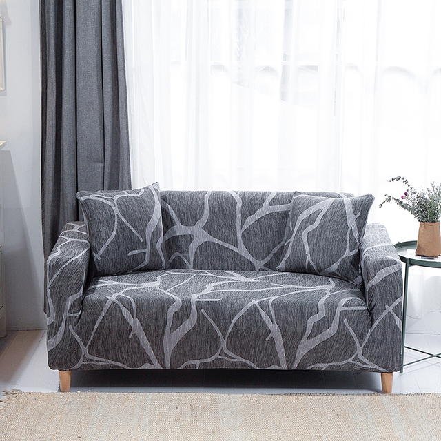 Pokrowiec na sofę do salonu Stretch - kształt narożny, elastyczny - nadruk - Wianko - 10