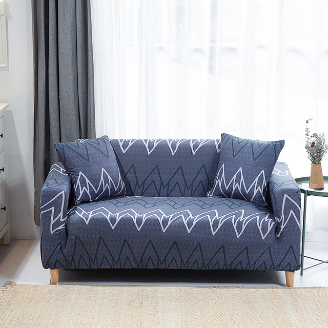 Pokrowiec na sofę do salonu Stretch - kształt narożny, elastyczny - nadruk - Wianko - 9