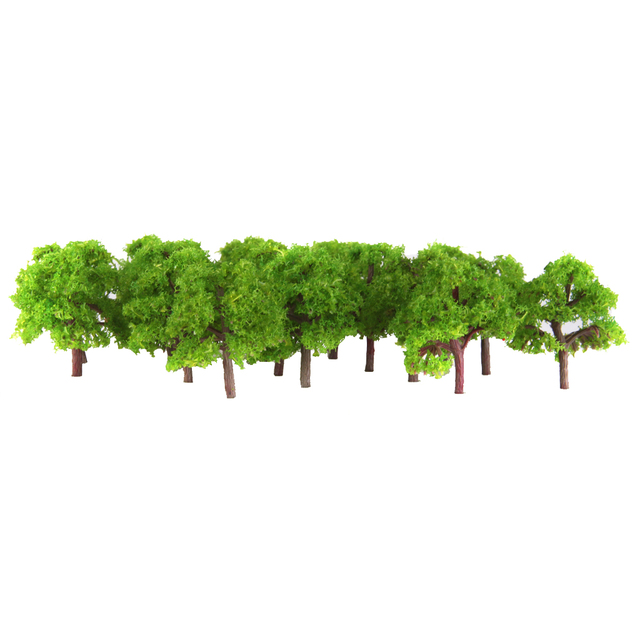 Zestaw 25 sztuk modeli drzew z tworzywa sztucznego pociągu HO Jouef N 1:300 - Wianko - 3