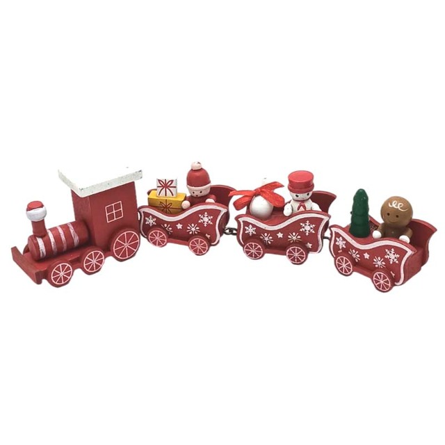 Domek dla lalek drewniany 1/12 w stylu bożonarodzeniowym z pociągiem i prezentami - dla dziewczynki, idealny na nowy rok - Wianko - 6
