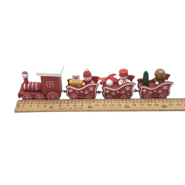 Domek dla lalek drewniany 1/12 w stylu bożonarodzeniowym z pociągiem i prezentami - dla dziewczynki, idealny na nowy rok - Wianko - 7