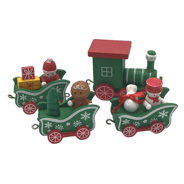 Domek dla lalek drewniany 1/12 w stylu bożonarodzeniowym z pociągiem i prezentami - dla dziewczynki, idealny na nowy rok - Wianko - 18