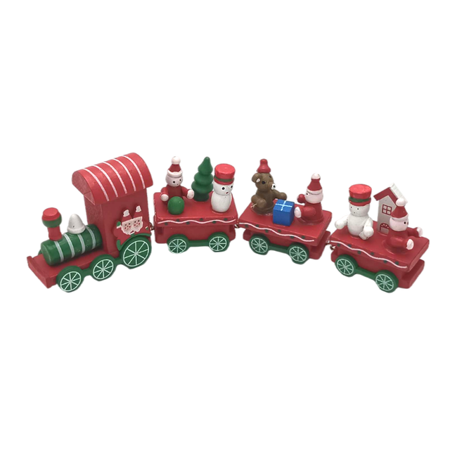 Domek dla lalek drewniany 1/12 w stylu bożonarodzeniowym z pociągiem i prezentami - dla dziewczynki, idealny na nowy rok - Wianko - 9