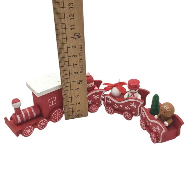 Domek dla lalek drewniany 1/12 w stylu bożonarodzeniowym z pociągiem i prezentami - dla dziewczynki, idealny na nowy rok - Wianko - 8