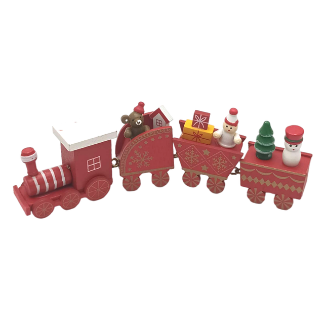 Domek dla lalek drewniany 1/12 w stylu bożonarodzeniowym z pociągiem i prezentami - dla dziewczynki, idealny na nowy rok - Wianko - 12
