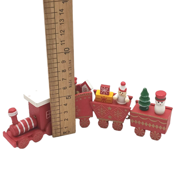 Domek dla lalek drewniany 1/12 w stylu bożonarodzeniowym z pociągiem i prezentami - dla dziewczynki, idealny na nowy rok - Wianko - 14