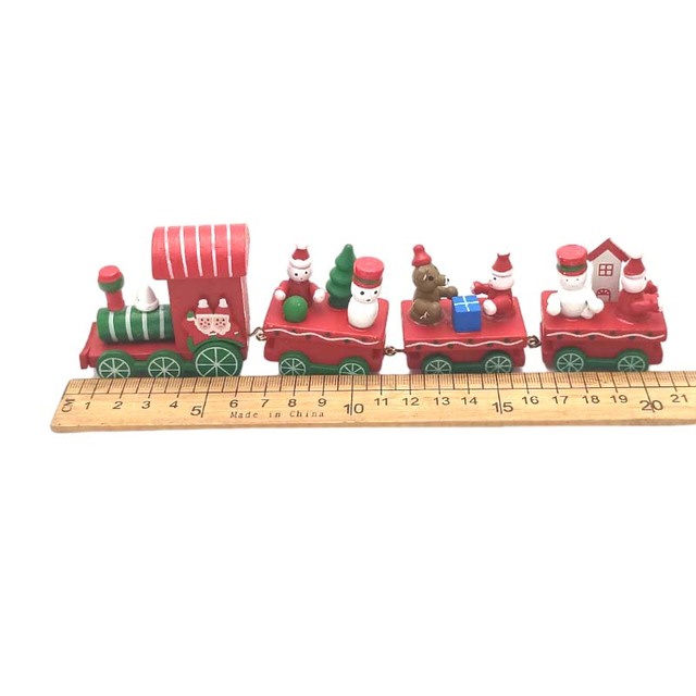 Domek dla lalek drewniany 1/12 w stylu bożonarodzeniowym z pociągiem i prezentami - dla dziewczynki, idealny na nowy rok - Wianko - 10
