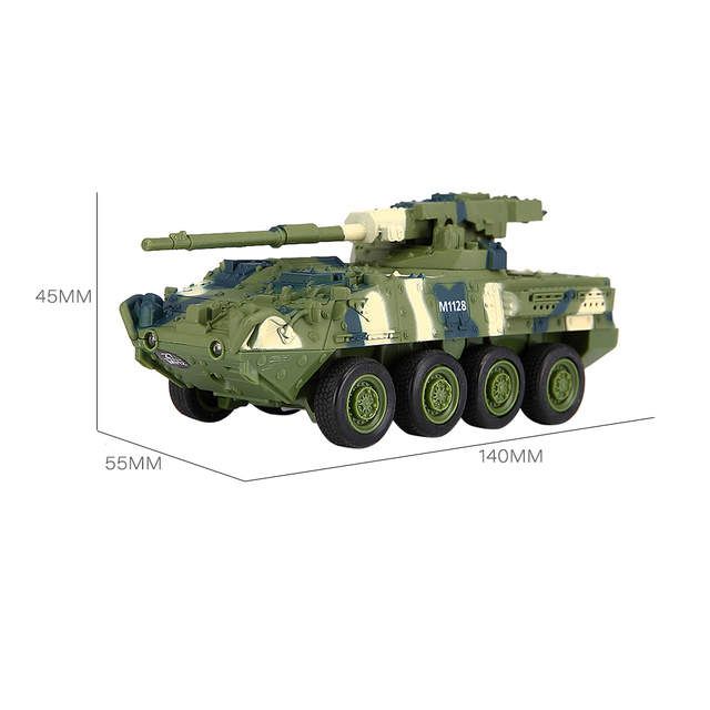 Zdalnie sterowany wojskowy czołg RC z światłami i dźwiękiem, ładowalny, model do zabawy na urodziny dzieci - Wianko - 13