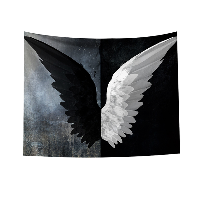 Kreatywne gobelinowe skrzydło anioła - retro dekoracja ściany do salonu i sypialni - Wianko - 1