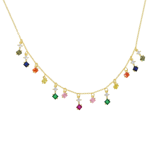 Różowe złoto naszyjnik choker z czarnym cyrkonem - elegancka biżuteria dla kobiet - Wianko - 9
