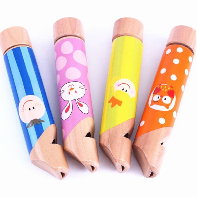 Gwizdek do slajdów z drewna dla dzieci - zabawka muzyczna dla maluchów, chłopców i dziewcząt - Wianko - 1