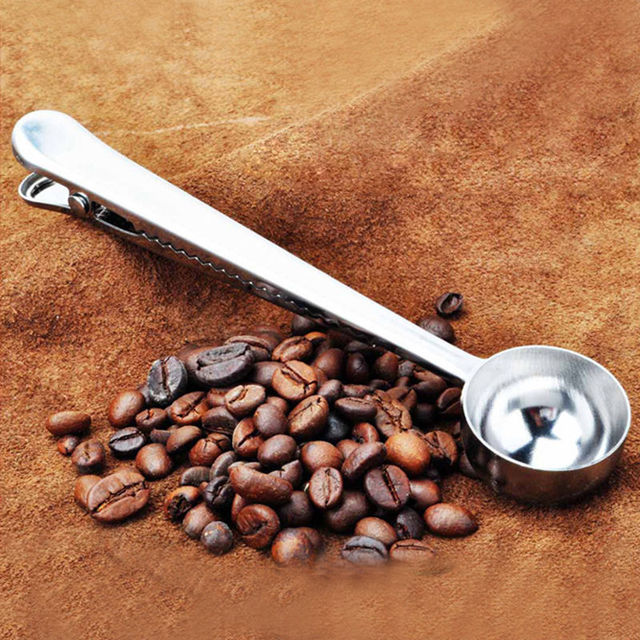 Gorąca, wielofunkcyjna łyżka do kawy ze stali nierdzewnej z klipsem i miarką do herbaty - Wianko - 2