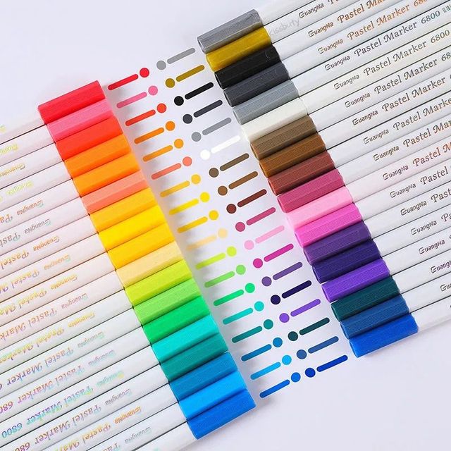 Akrylowy marker pastelowy do rysowania cienkimi liniami, 12/24/36 kolorów, idealny do DIY, na kartkę z życzeniami, czarny, Blackboard Art Graffiti Draw - Wianko - 8