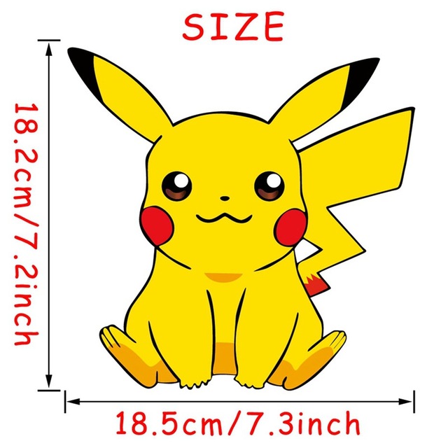 Naklejki samochodowe Anime Kawaii Pikachu - wodoodporne, na okno i zderzak. Prezent dla dzieci, gorące zabawki - Wianko - 3