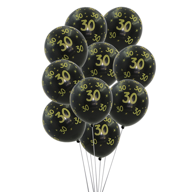 Złote lateksowe balony na przyjęcie urodzinowe dla dorosłych, wiek 18/30/40/50/60 - Wianko - 8