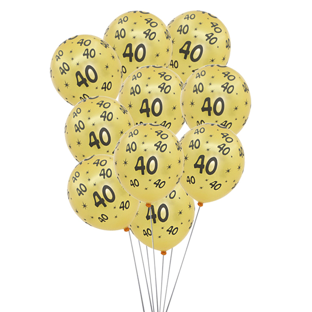Złote lateksowe balony na przyjęcie urodzinowe dla dorosłych, wiek 18/30/40/50/60 - Wianko - 4
