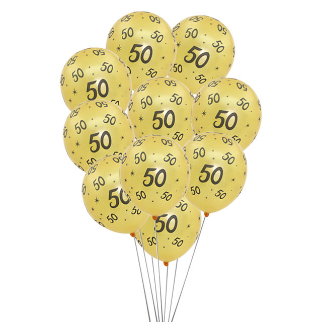 Złote lateksowe balony na przyjęcie urodzinowe dla dorosłych, wiek 18/30/40/50/60 - Wianko - 5