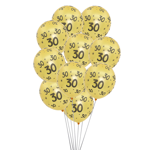 Złote lateksowe balony na przyjęcie urodzinowe dla dorosłych, wiek 18/30/40/50/60 - Wianko - 3