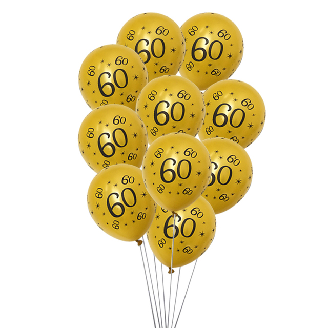 Złote lateksowe balony na przyjęcie urodzinowe dla dorosłych, wiek 18/30/40/50/60 - Wianko - 6