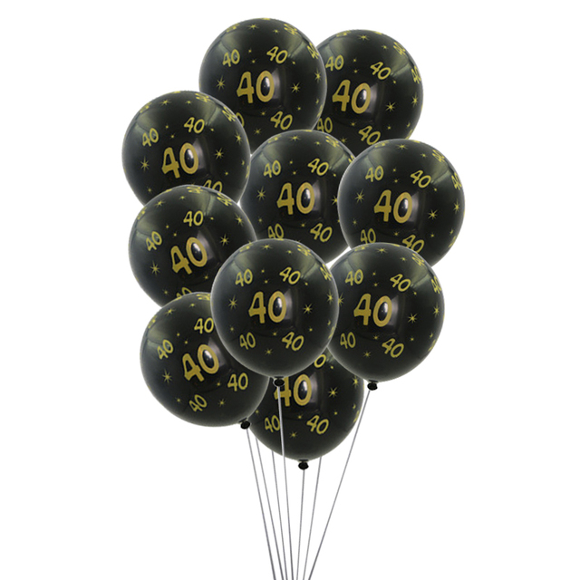 Złote lateksowe balony na przyjęcie urodzinowe dla dorosłych, wiek 18/30/40/50/60 - Wianko - 9