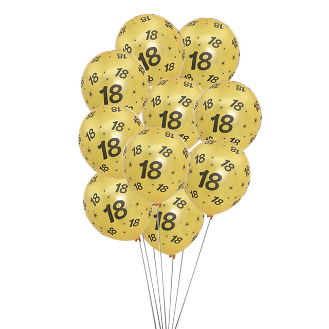 Złote lateksowe balony na przyjęcie urodzinowe dla dorosłych, wiek 18/30/40/50/60 - Wianko - 2