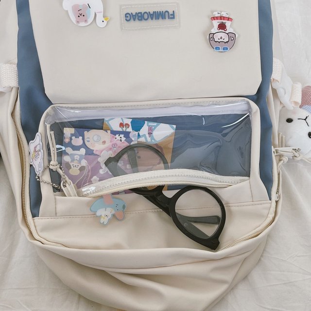Plecak Kawaii dla dziewcząt i kobiet, wysoka szkoła, duży rozmiar, nylon, dla studentek, na laptopa - Wianko - 11