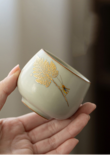 Filiżanka chińska CHANSHOVA ceramiczna 70ml w stylu retro, ręcznie wykonana z chińskiej porcelany - Wianko - 15