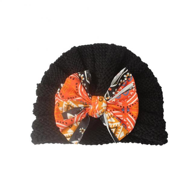 Wełniana czapka dzianinowa z Bowknot dla dzieci w modnym stylu jesienno-zimowym - Wianko - 6