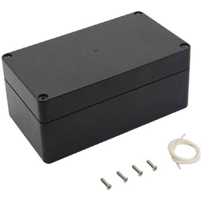 Czarne pudełko projektowe ABS IP65 wodoodporne, 2 sztuki, do skrzynki złączki, DIY Power Instrument Cas - Wianko - 4