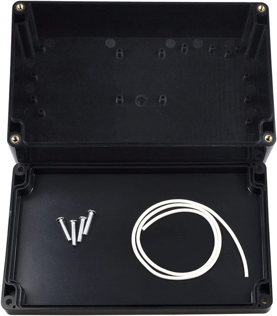 Czarne pudełko projektowe ABS IP65 wodoodporne, 2 sztuki, do skrzynki złączki, DIY Power Instrument Cas - Wianko - 5