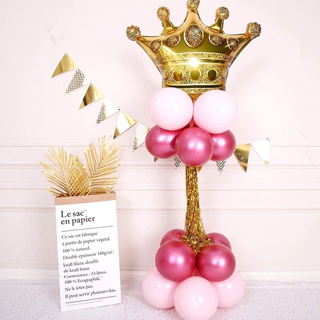 39 cali złota korona z balonów foliowych książę księżniczka Baby Shower urodziny balony ślubne dorosłych - Wianko - 5