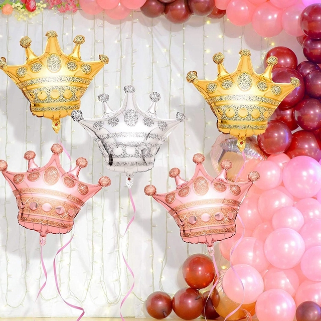 39 cali złota korona z balonów foliowych książę księżniczka Baby Shower urodziny balony ślubne dorosłych - Wianko - 6