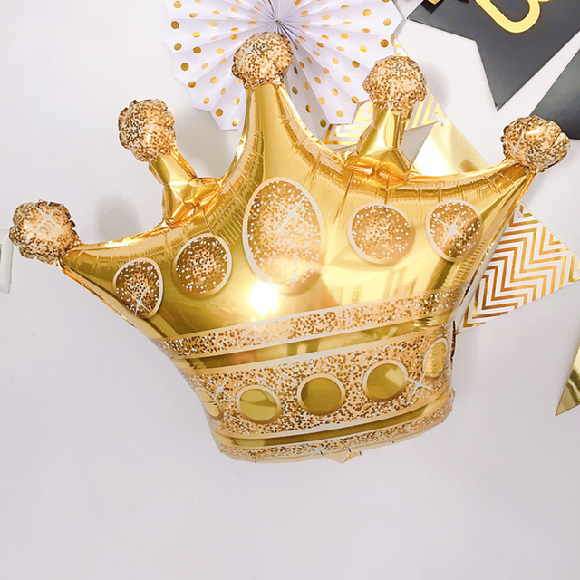 39 cali złota korona z balonów foliowych książę księżniczka Baby Shower urodziny balony ślubne dorosłych - Wianko - 3