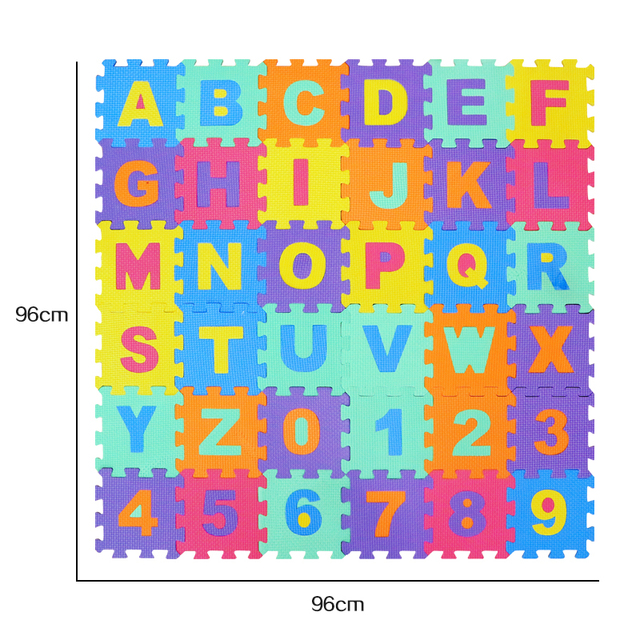 Dziecięcy dywan matowy z pianki EVA - 36 sztuk w partii, kolor indeksujący, miękkie maty do układania puzzli i tworzenia blokujących podłogowych płytek - Wianko - 5