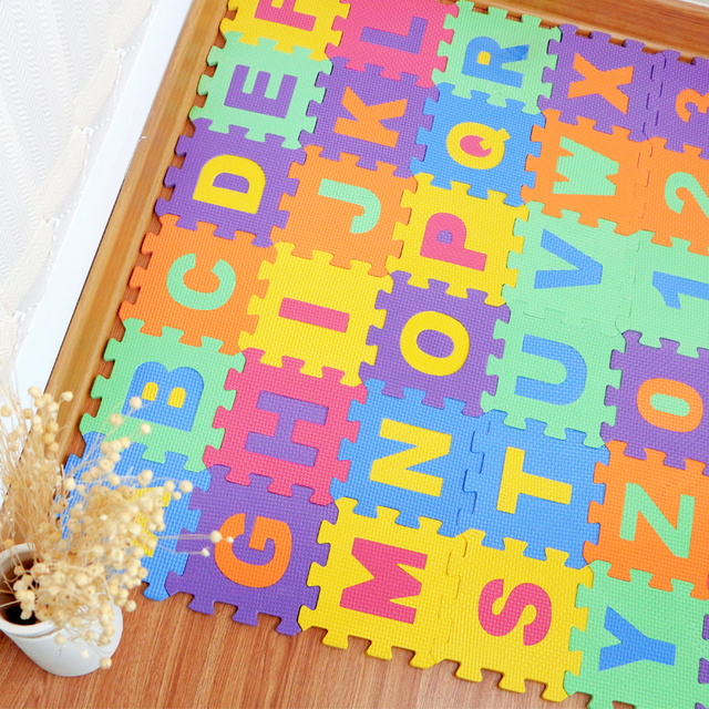 Dziecięcy dywan matowy z pianki EVA - 36 sztuk w partii, kolor indeksujący, miękkie maty do układania puzzli i tworzenia blokujących podłogowych płytek - Wianko - 3