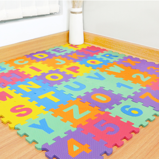 Dziecięcy dywan matowy z pianki EVA - 36 sztuk w partii, kolor indeksujący, miękkie maty do układania puzzli i tworzenia blokujących podłogowych płytek - Wianko - 2