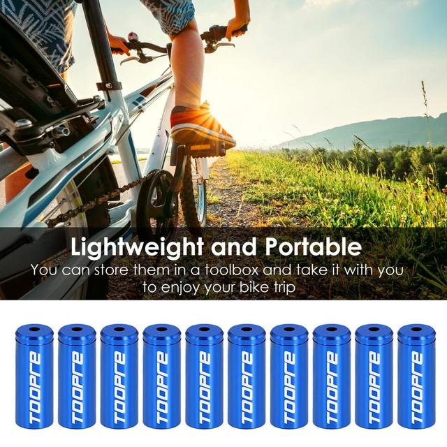 Zestaw 10 sztuk przewodów i obudów hamulca i dźwigni motocyklowych do rowerów MTB z aluminiowymi zakończeniami - Wianko - 5