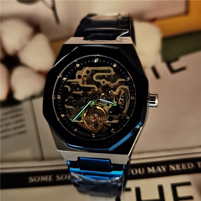 Mechaniczny zegarek męski FORSINING Metal Army z mechanizmem Tourbillon Steampunk Skeleton 2020 - Wianko - 7