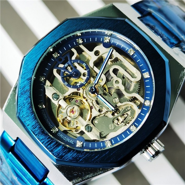 Mechaniczny zegarek męski FORSINING Metal Army z mechanizmem Tourbillon Steampunk Skeleton 2020 - Wianko - 1