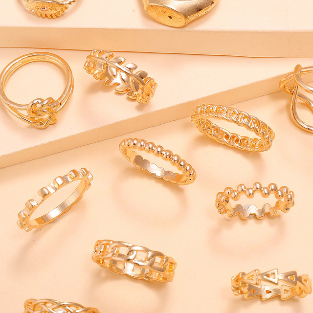Zestaw pierścieni Bohemia 2021, pasujące dla kobiet, fidget, charms, biżuteria, anelli, prezent, slytherin - Wianko - 13
