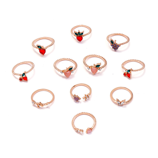 Zestaw pierścieni Bohemia 2021, pasujące dla kobiet, fidget, charms, biżuteria, anelli, prezent, slytherin - Wianko - 30