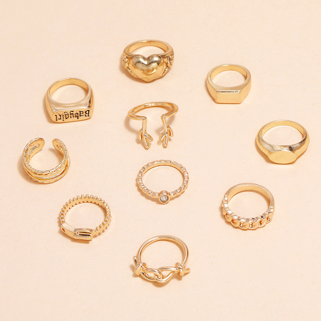 Zestaw pierścieni Bohemia 2021, pasujące dla kobiet, fidget, charms, biżuteria, anelli, prezent, slytherin - Wianko - 34