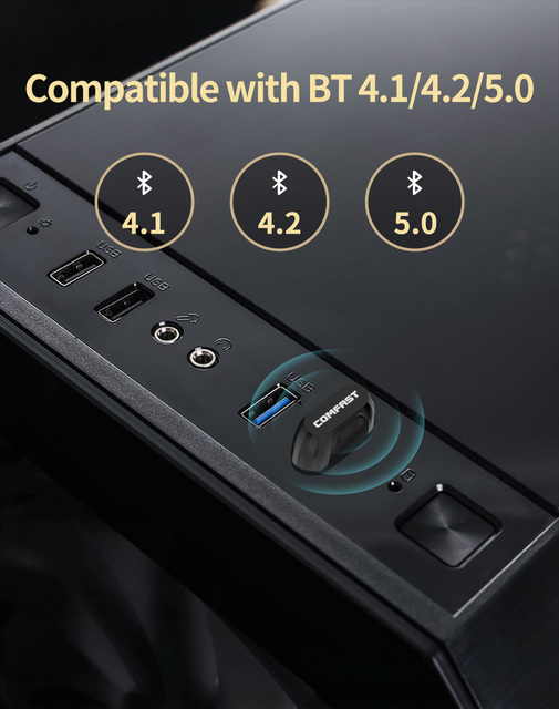 Mini bezprzewodowa wtyczka Bluetooth USB Adapter 5.0 - muzyka Bluetooth odbiornik Audio nadajnik na głośnik (Parametry: CF-B01, do komputera, mysz Laptop) - Wianko - 12