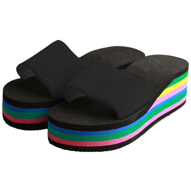 Kolorowe damskie sandały plażowe wsuwane kapcie EVA - Wianko - 13