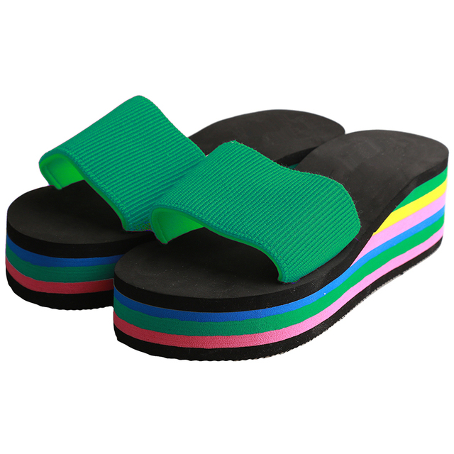 Kolorowe damskie sandały plażowe wsuwane kapcie EVA - Wianko - 12