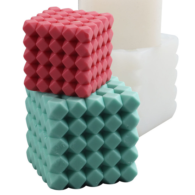 Foremka na świece Cube S/M/L – koreański DIY diament do odlewania świec, miękka torba, sofa Bubble, tynk rzemiosło, art aromaterapia, silikonowe formy - Wianko - 6