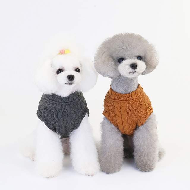 Sweter dla zwierząt domowych zimowy, miękki, aksamitny, dla małych i średnich psów, kolorowy - Wianko - 10