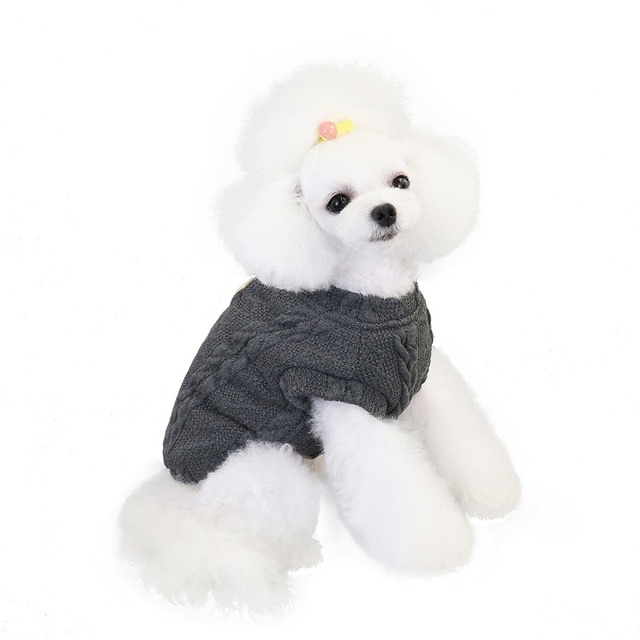 Sweter dla zwierząt domowych zimowy, miękki, aksamitny, dla małych i średnich psów, kolorowy - Wianko - 15