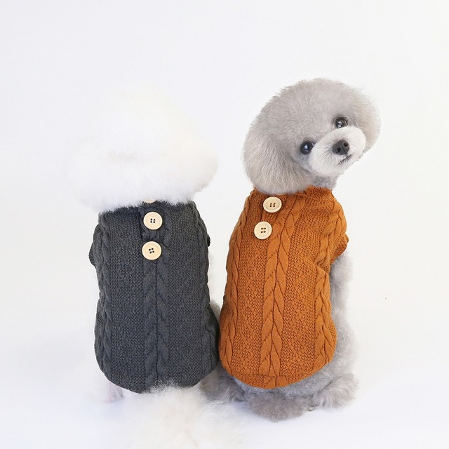 Sweter dla zwierząt domowych zimowy, miękki, aksamitny, dla małych i średnich psów, kolorowy - Wianko - 9